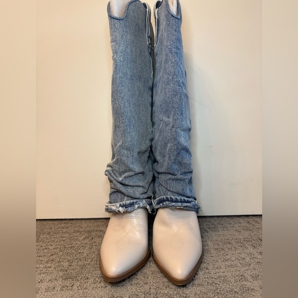 Steve Madden Denim Lassy Cowboy Boot - Picture 3 of 11